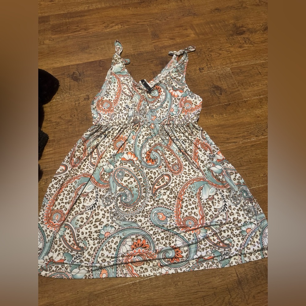 Glitzy girls XL paisley dress NEW